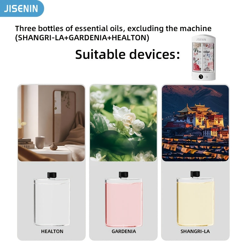 Mini Aroma Diffuser & Humidifier 2-in-1 Portable USB Rechargeable – 7-Level Timer, Silent Operation, LED Display, Auto Shut-Off, Essential Oil Bundles for Home Car Office Travel