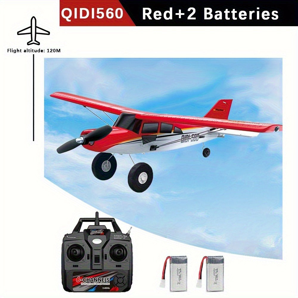 QIDI560 M7 Brushless RC Airplane, 6-Channel Fixed-Wing, 6-Axis Gyro