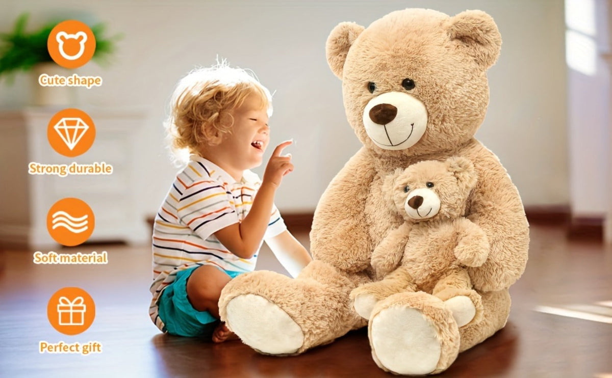 Mommy and Baby Teddy Bear Set, Two Plush Bears