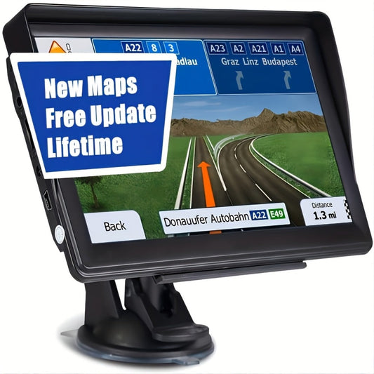 7-Inch GPS Car Navigation System with Touchscreen & RDS Traffic Update – HD Display Android Navigator for Cars & Trucks, Entertainment Features, 256MB+8GB, Wireless Connectivity