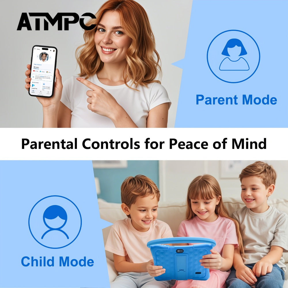 Kids Tablet 7 Inch Android 11, Dual Camera, Parental Controls, Educational Games & Learning Apps, 3GB RAM 32GB ROM, WiFi, Toddler Learning Machine, Birthday & Holiday Gift for Boys Girls Ages 3-10, Pink