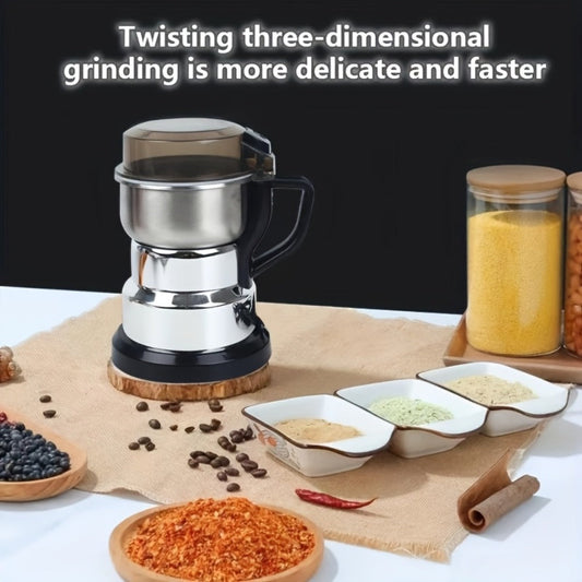 Electric Coffee Grinder with 400 mL Chamber, 4 Stainless Steel Blades and Dry/Wet Use