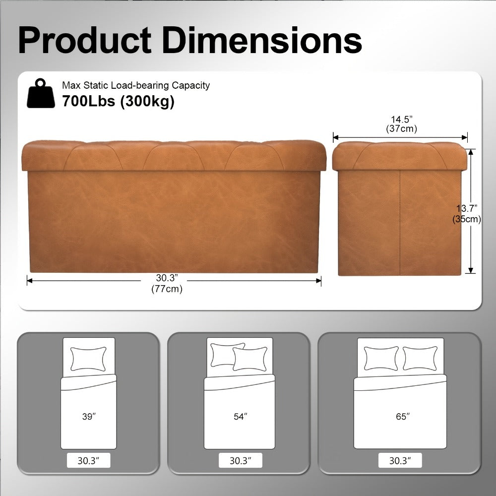 43-Inch Storage Ottoman with Hidden Storage and Footrest for Living Room detail image - detail view 7