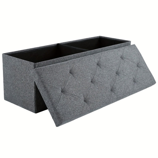 Ottoman Bench, Storage 43 Inch, Linen Upholstered End of Bed Bench with Hidden Storage 660 shown in the main product view