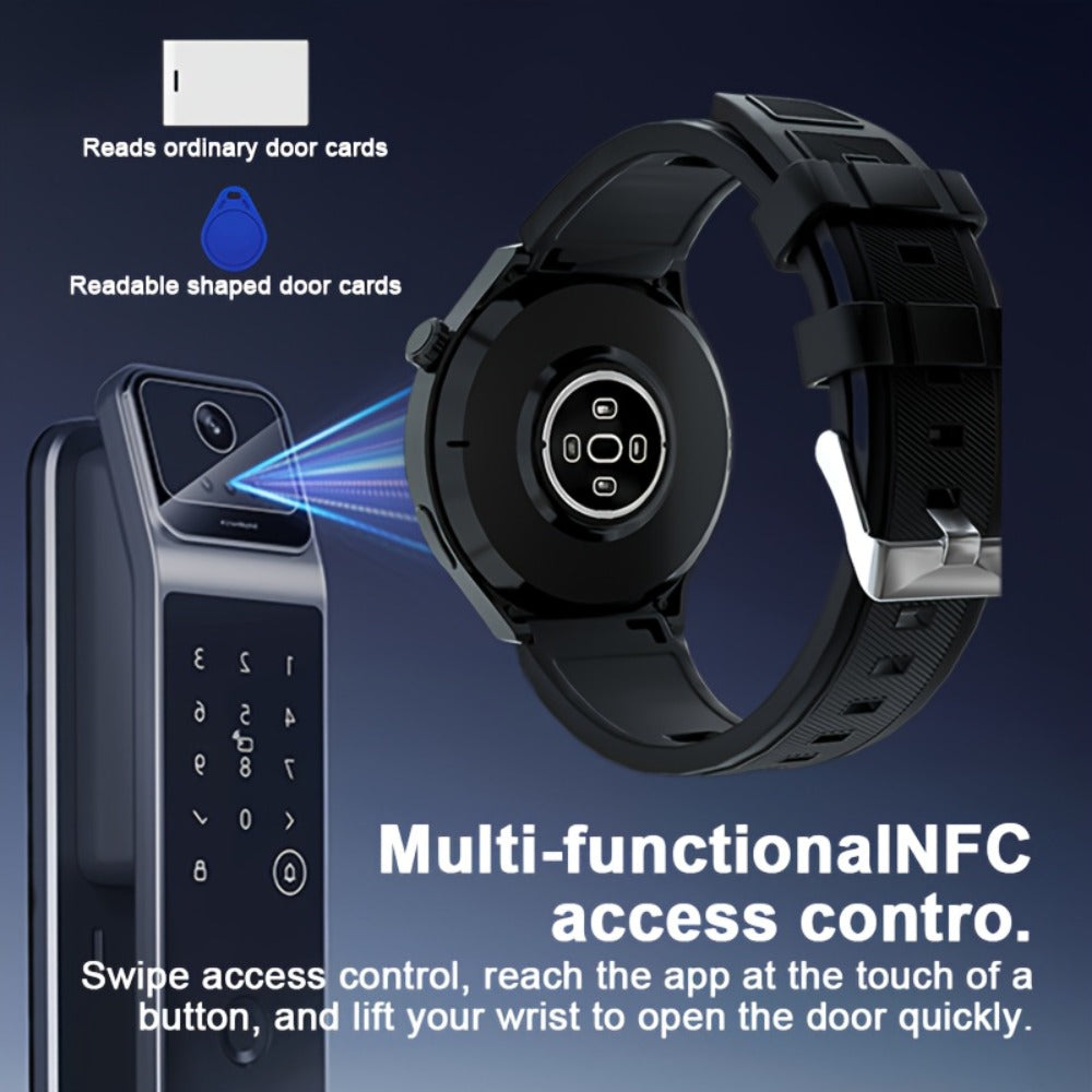 OLED Touchscreen Business Smartwatch Unisex – 2.01" Wireless Calling Message Reminders Music & Photo Control Step Calorie Tracker High Quality Smart Watch for Men Women Office Formal Casual
