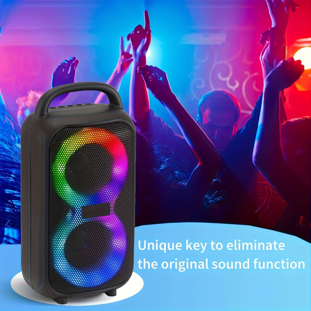 Portable Bluetooth Boom Box Speaker with Dual Subwoofer Heavy Bass, 2500W Stereo Sound System, FM Radio, Wireless, Type-C Charging, for Home Outdoor Parties Smartphones Tablets