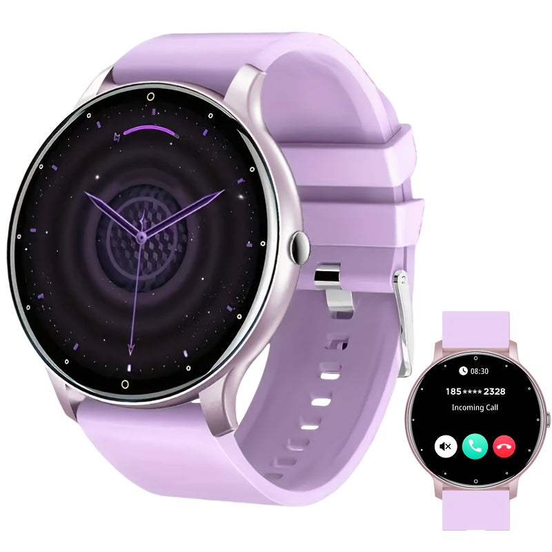 2-Pack Smartwatch with AI Voice Assistant Wireless Calling Sleep Tracker Calorie Step Counter Multi Sport Mode Message Notifications Fitness Health Watch for Men Women – Black Pink Gold Purple