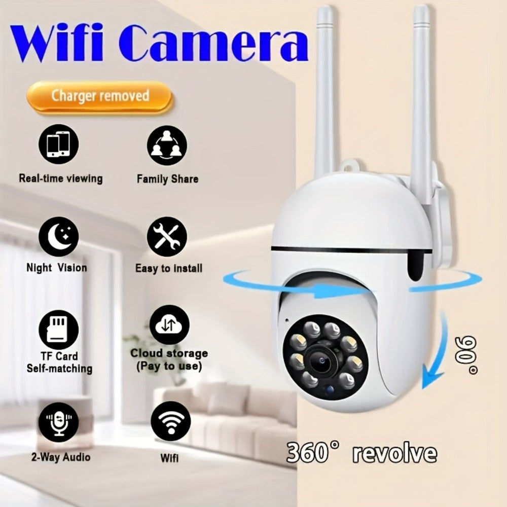 USB Powered Indoor Security Camera 1080P 360° Panoramic WiFi, Two-Way Audio, Motion Detection, SD Card & Cloud Storage – Wireless Home Nanny Baby Pet Monitoring Camera