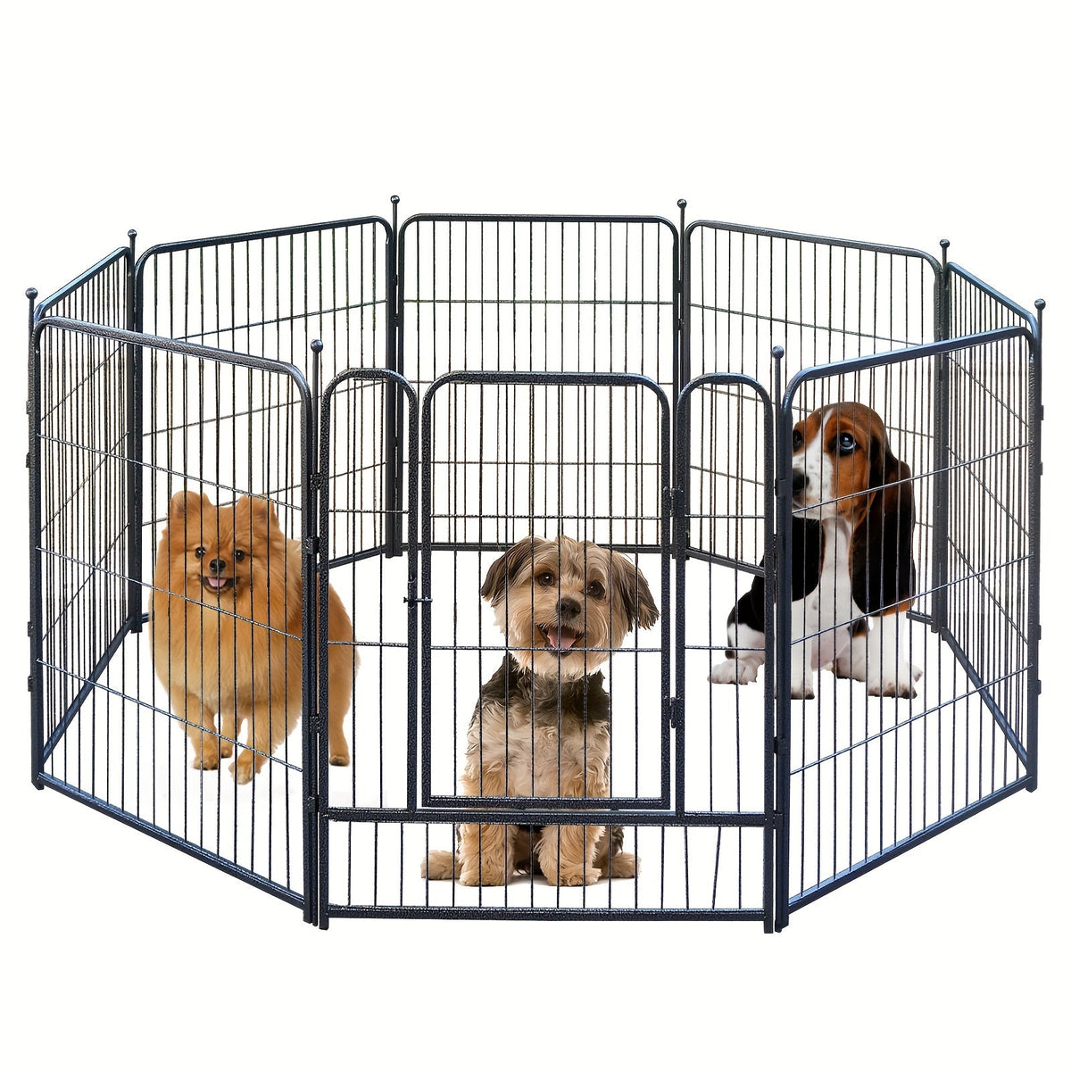 Metal Dog Playpen with 8 or 16 Panels and 32- or 45-Inch Height Options