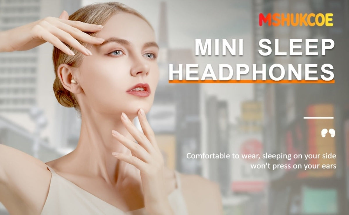 MSHUKCOE Ultra Thin Sleep Earbuds Low Latency Sleep Game Mode, Dual Noise Reduction 6D Bass HiFi Invisible In-Ear Wireless Earphones Ultra Long Battery Life, Birthday Gift