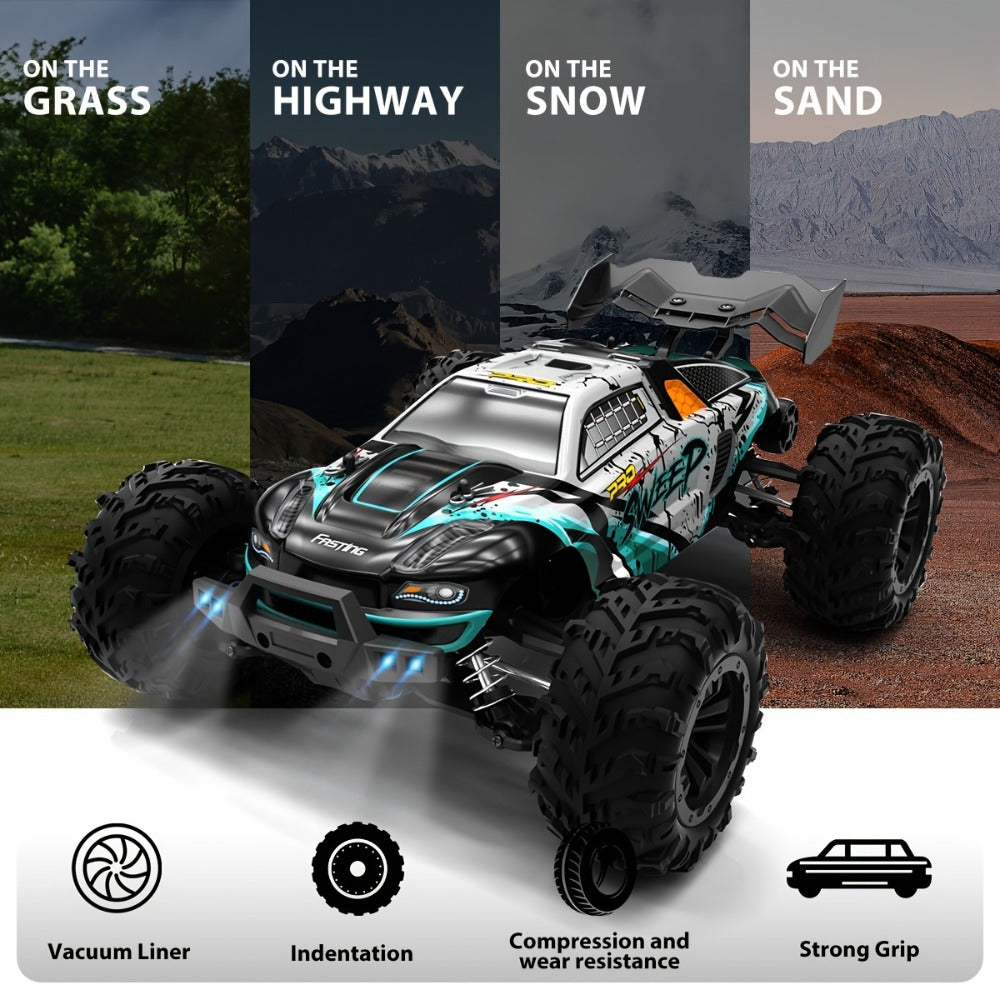 RC Off-Road Car 1:16 Scale 4WD, 70 KM/H 2.4GHz All-Terrain Monster Truck