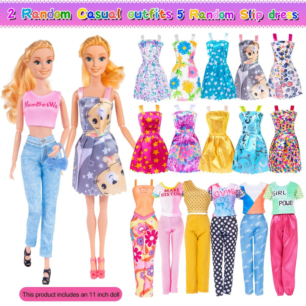 108-Piece Doll Closet Playset with 11.5-Inch Fashion Doll and Wardrobe