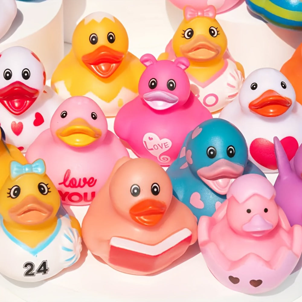Mini Rubber Ducks Bulk Set – 2" Floating Bath Toy Variety for Kids, Cute Assorted Ducks for Bath Time, Pool Play, Birthday Parties & Jeep Duck Gifts, Fun Party Favors for Boys & Girls
