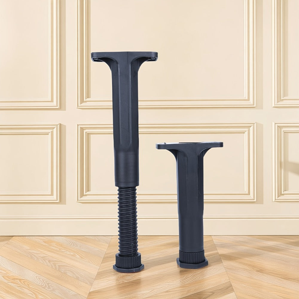 Adjustable Furniture Legs Heavy Duty Bed Frame Support 4-Pack – Durable Plastic Feet Pads with Enhanced Grip Base for Bed Sofa Dresser, Height 5.31"-11.02"