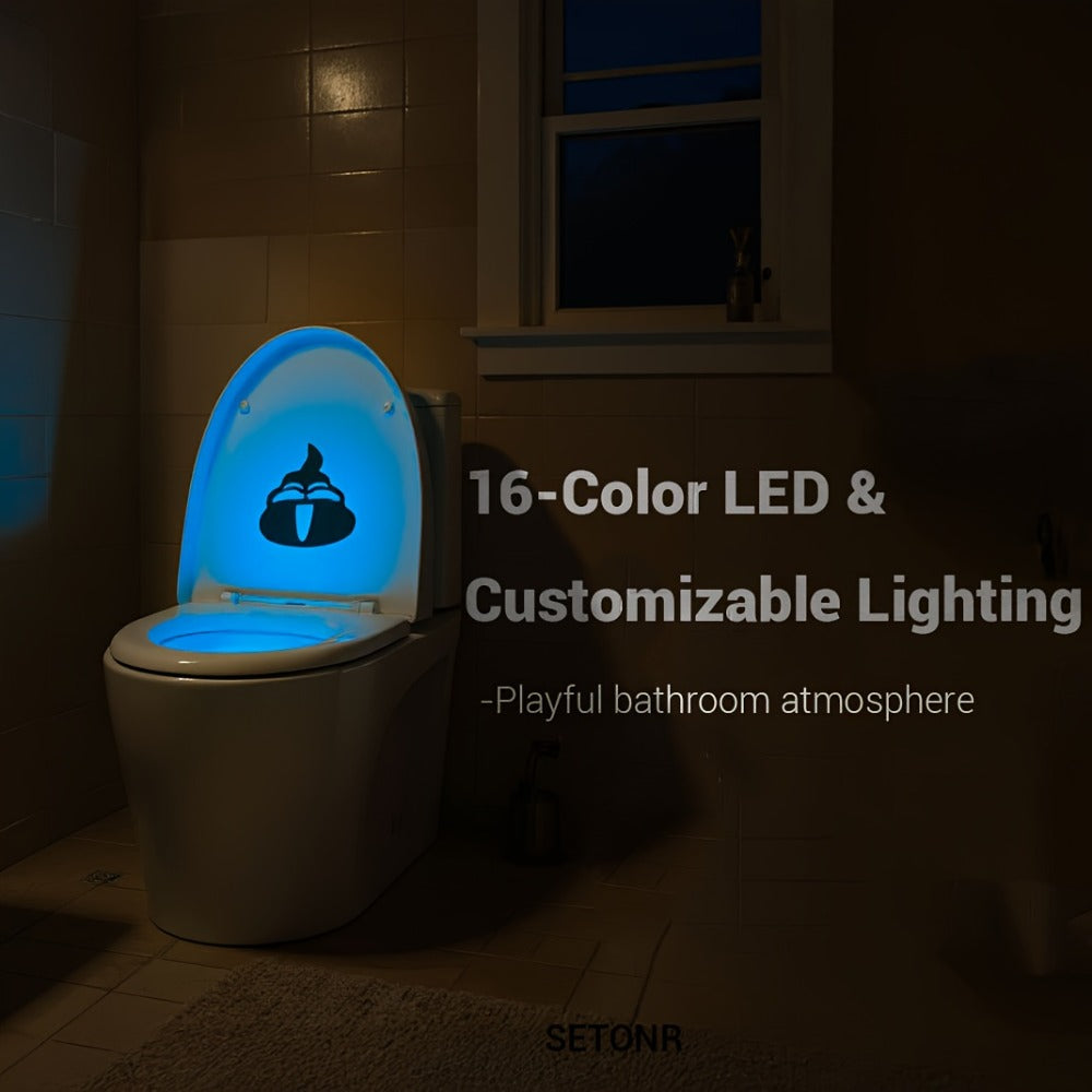 Toilet Night Light 2 Pack Motion Activated Dimmable LED – Smart Bathroom Bowl Light with Motion Sensor Auto On Off for Bathroom Toilet Seat Night Safety Gift