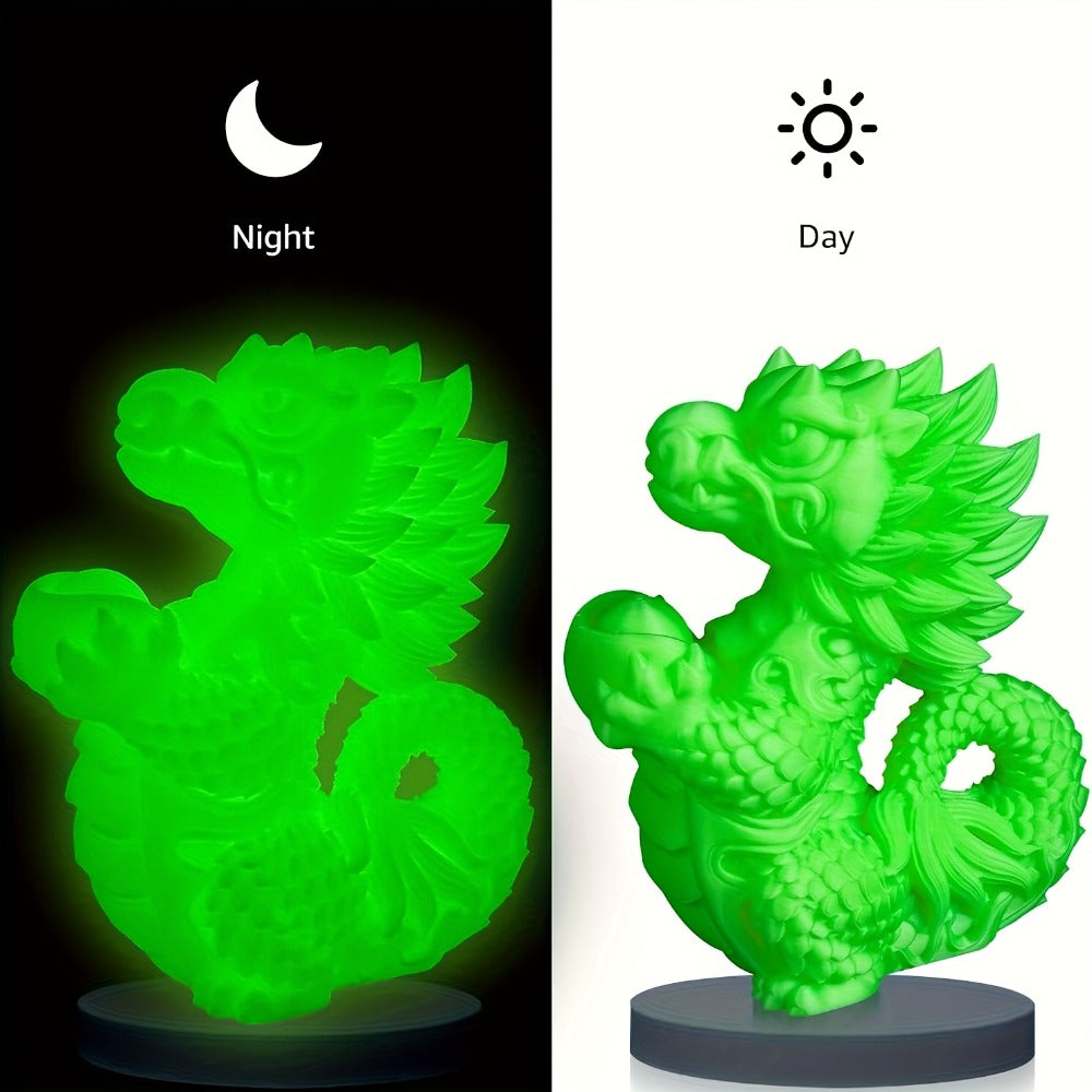 Glow in the Dark PLA Filament 1.75mm 200g – Luminous Phosphorescent 3D Printer Filament ±0.02mm Neatly Wound | Glow Blue & Glow Green PLA for FDM 3D Printers Cosplay Halloween Creative Prints