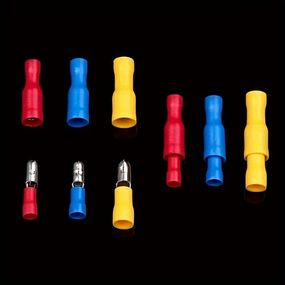 480PCS Wire Terminals Kit – Insulated Crimp Connectors Set with Butt, Ring, Spade & Fork Terminals for Automotive, Marine & Electrical Wiring Projects