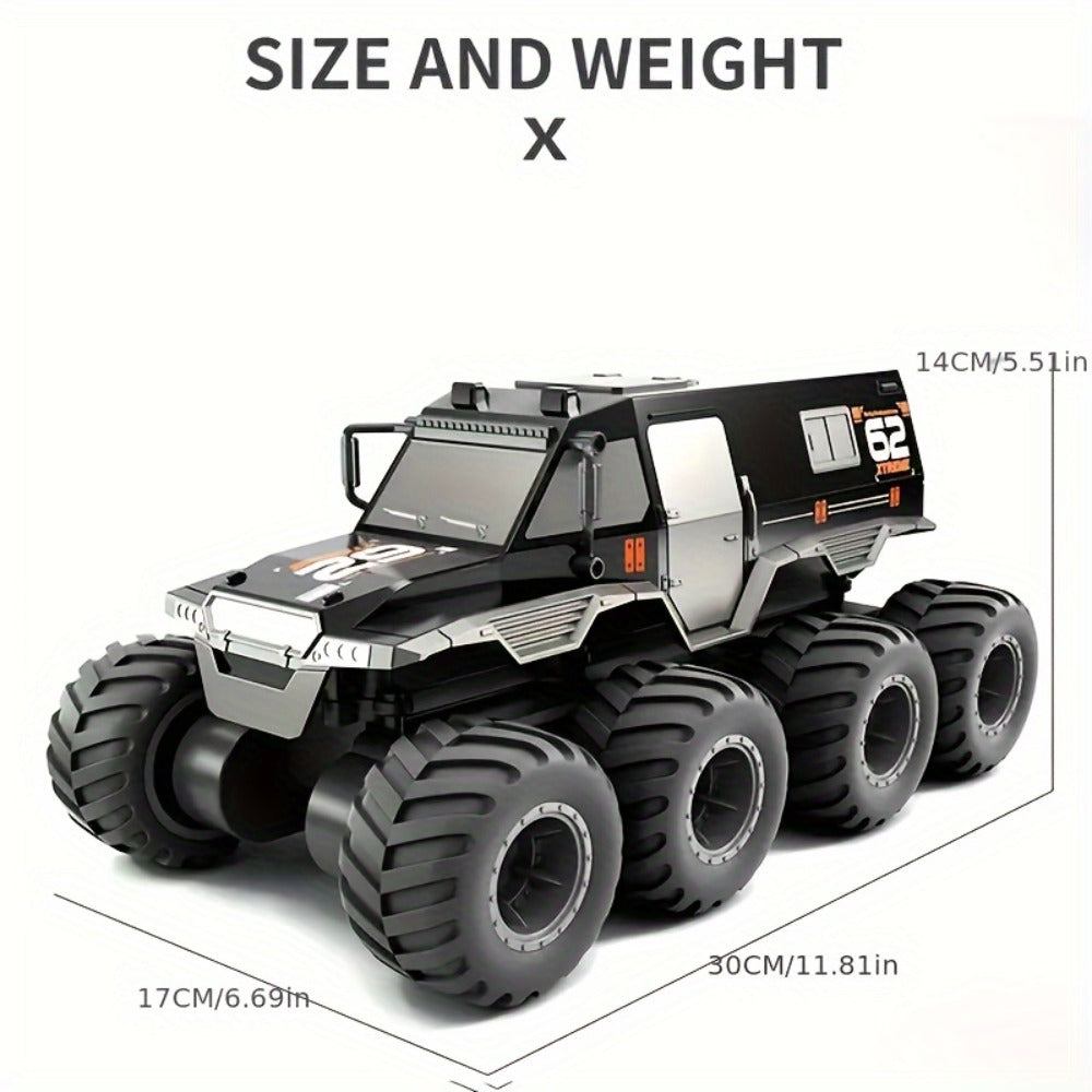 8-Wheel 4-Motor Amphibious RC Armored Truck for Land and Water
