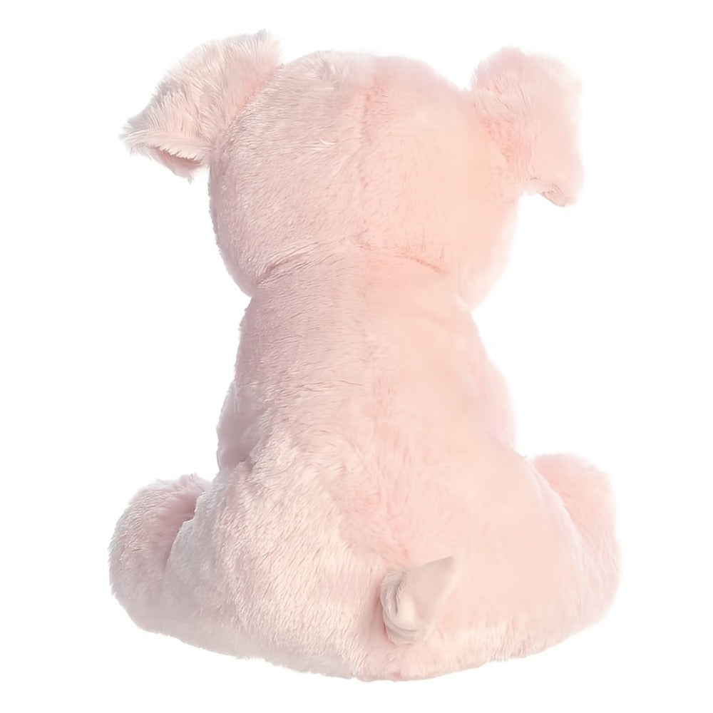Pink Pig Plush Toy with Big Eyes for Farm Animal-Themed Decor