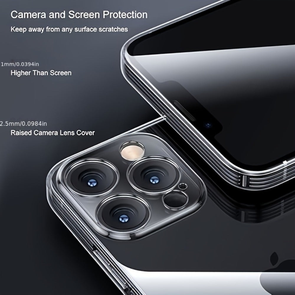 5-Pack Clear Shockproof iPhone Case Bundle Transparent Anti-Drop TPU Cover for iPhone 16 15 14 13 12 11 X XS Pro Max Plus – Value Pack for Family Men Women Kids Seniors