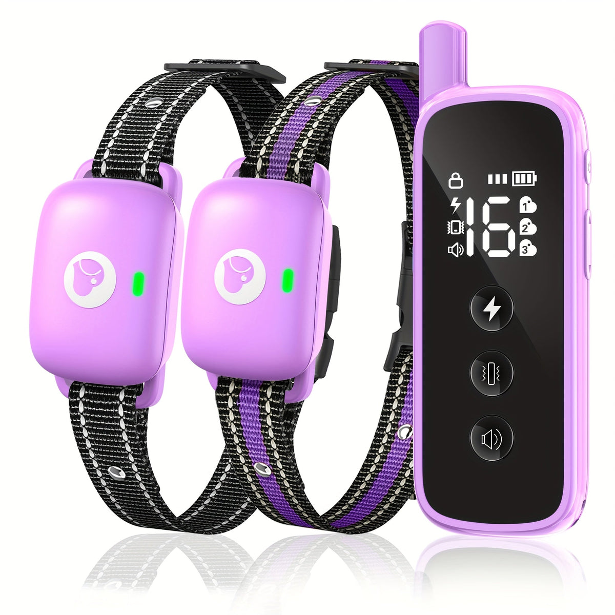 Dog Training Collar with Remote – Rechargeable E-Collar with 2600Ft Range, Beep, Vibration & Shock Modes, Security Lock | 1, 2 or 3 Dog Sets