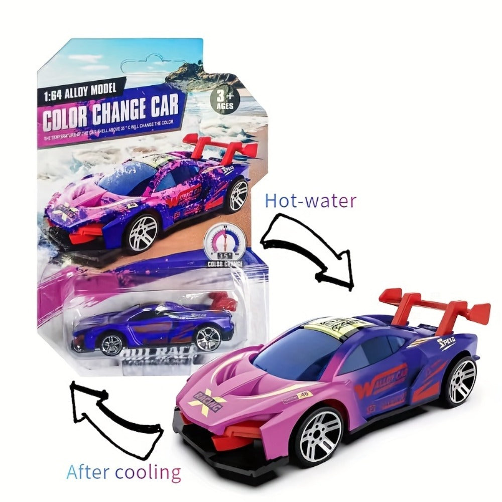 Color-Changing Die-Cast Toy Cars, 6-Piece Set for Water Play
