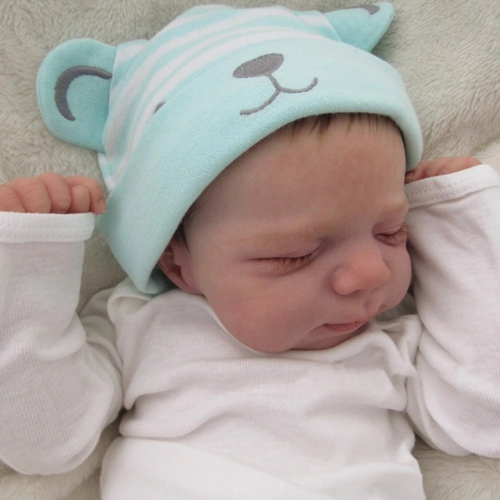 19-Inch Full Vinyl Reborn Baby Doll with Closed Eyes & Movable Limbs