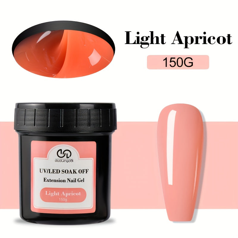 Builder Gel for Nail Extensions 150g Apex Strengthening Kit 13 Shades Clear White Pink Nude Milky Jelly Salmon UV LED Cure Professional Salon Home DIY Manicure Nail Art Women