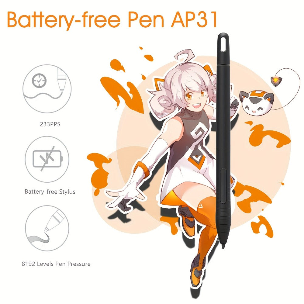 GAOMON M10K Drawing Tablet 8192 Levels Pressure Sensitivity Battery-Free Stylus 10 Programmable Hot Keys Digital Art Graphics Tablet Mac Windows PC Photo Editing Illustration Design 6.5x4 & 10x6.25 Inch