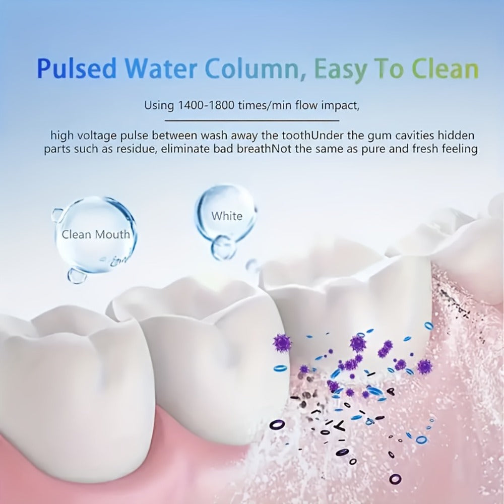 Oral Irrigator with 360° Rotatable Nozzle & Smart Chip Pressure Control – Electric Water Flosser for Deep Tooth & Gum Cleaning, 4 Colors, Portable Dental Mouth Rinser for Home & Travel