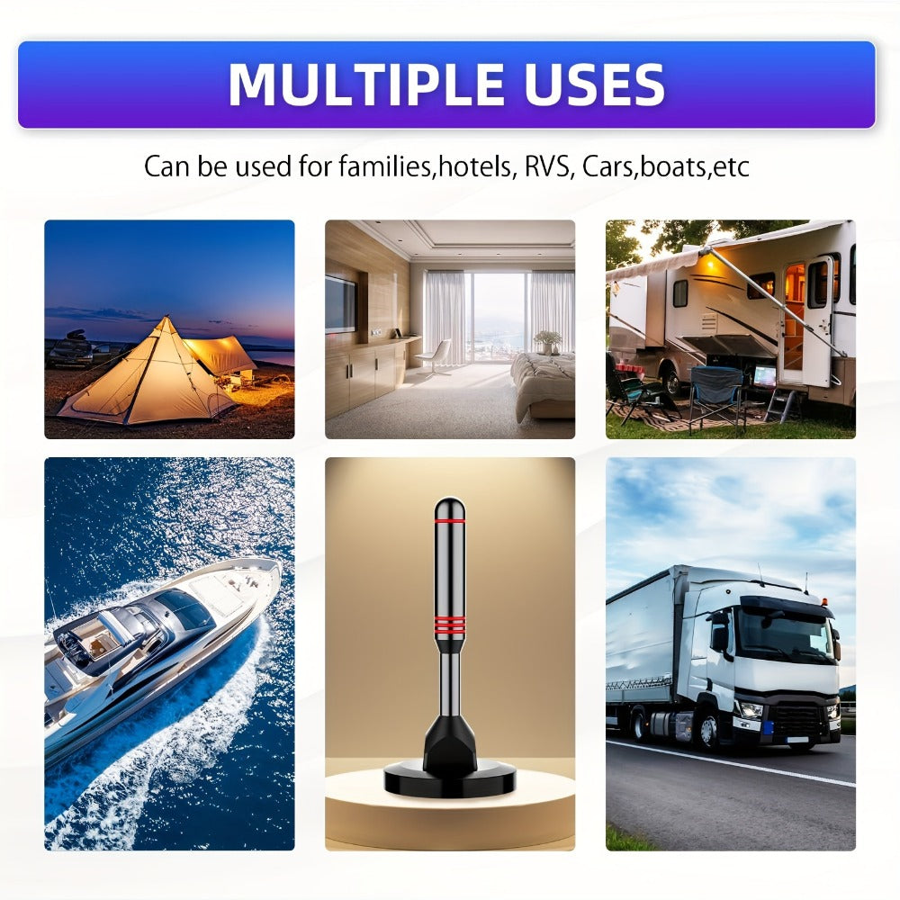 Amplified TV Antenna 150 Mile Range Indoor Outdoor – 8K 4K 1080P HD Digital Antenna, Free Local Channels ABC CBS NBC FOX PBS, 10FT Coaxial Cable, Plug-and-Play, No Monthly Fee