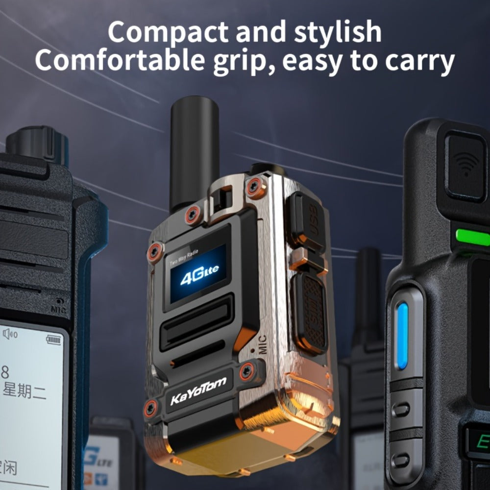 Kayotom K300S 4G Global Walkie Talkie Unlimited Range, No Monthly Fee Two Way Radio, UHF 400-480MHz Long Battery Life, Dustproof Shockproof Handheld Transceiver for Outdoor Group Remote Coordination