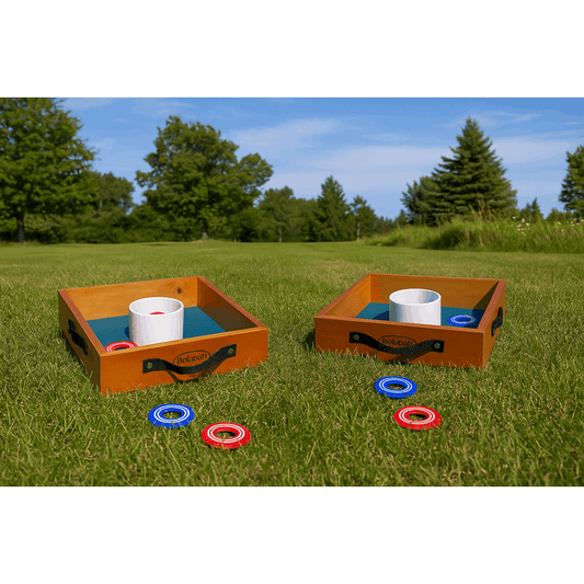 Outdoor Lawn Toss Game Set with Carry Case, Washer Toss or Ladder Toss