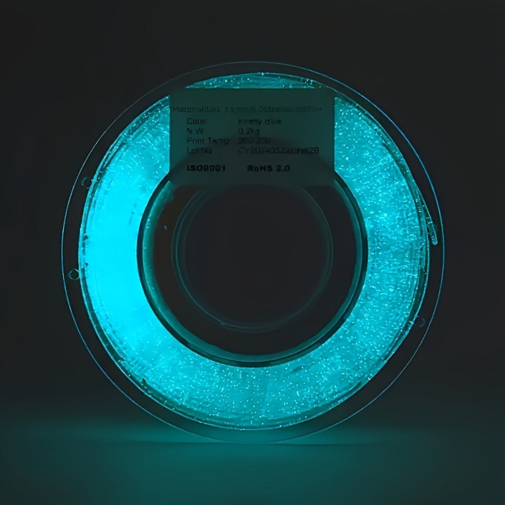Glow in the Dark PLA Filament 1.75mm 200g – Luminous Phosphorescent 3D Printer Filament ±0.02mm Neatly Wound | Glow Blue & Glow Green PLA for FDM 3D Printers Cosplay Halloween Creative Prints