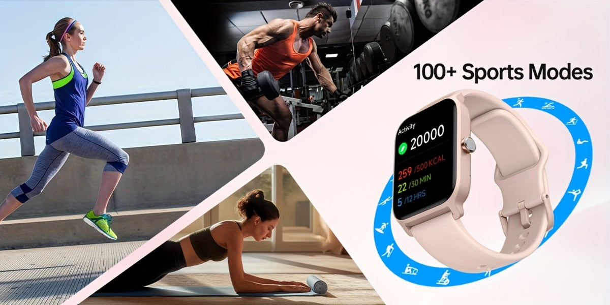 Smartwatch with Built-in Alexa FAWEIO 1.8" HD Touch Screen, Bluetooth Calling, 100+ Sport Modes, Fitness Tracker Heart Rate Sleep Monitor, Compatible with iPhone & Android – Smart Watch for Women Men 14 Colors