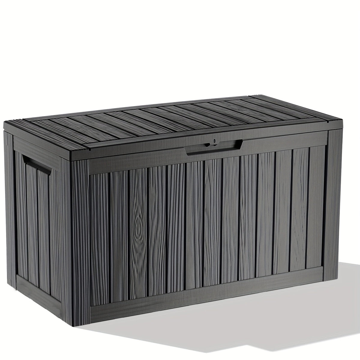 Large Resin Deck Box Lockable Outdoor Storage 80/100 Gallon – 345L UV Protected Weatherproof Patio Storage Box | Sit-On Lid Deck Storage Chest for Pool Accessories, Garden Tools & Outdoor Gear