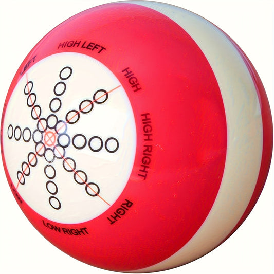 Pool Training Cue Ball with Spot Markers for American 8-Ball Practice
