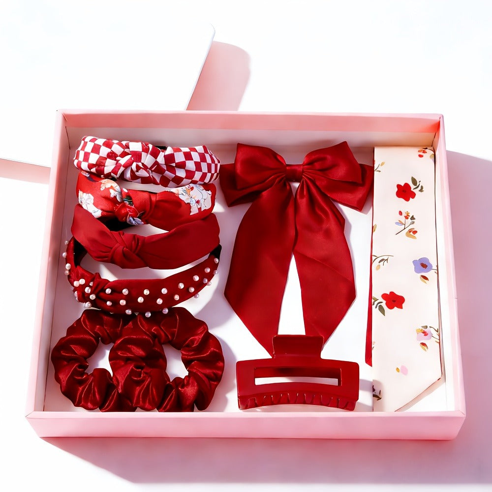 Hair Accessories Set with Headbands, Hair Clips, Hoops and Hair Rings, Bow and Elastic Styles, 14 Color Options