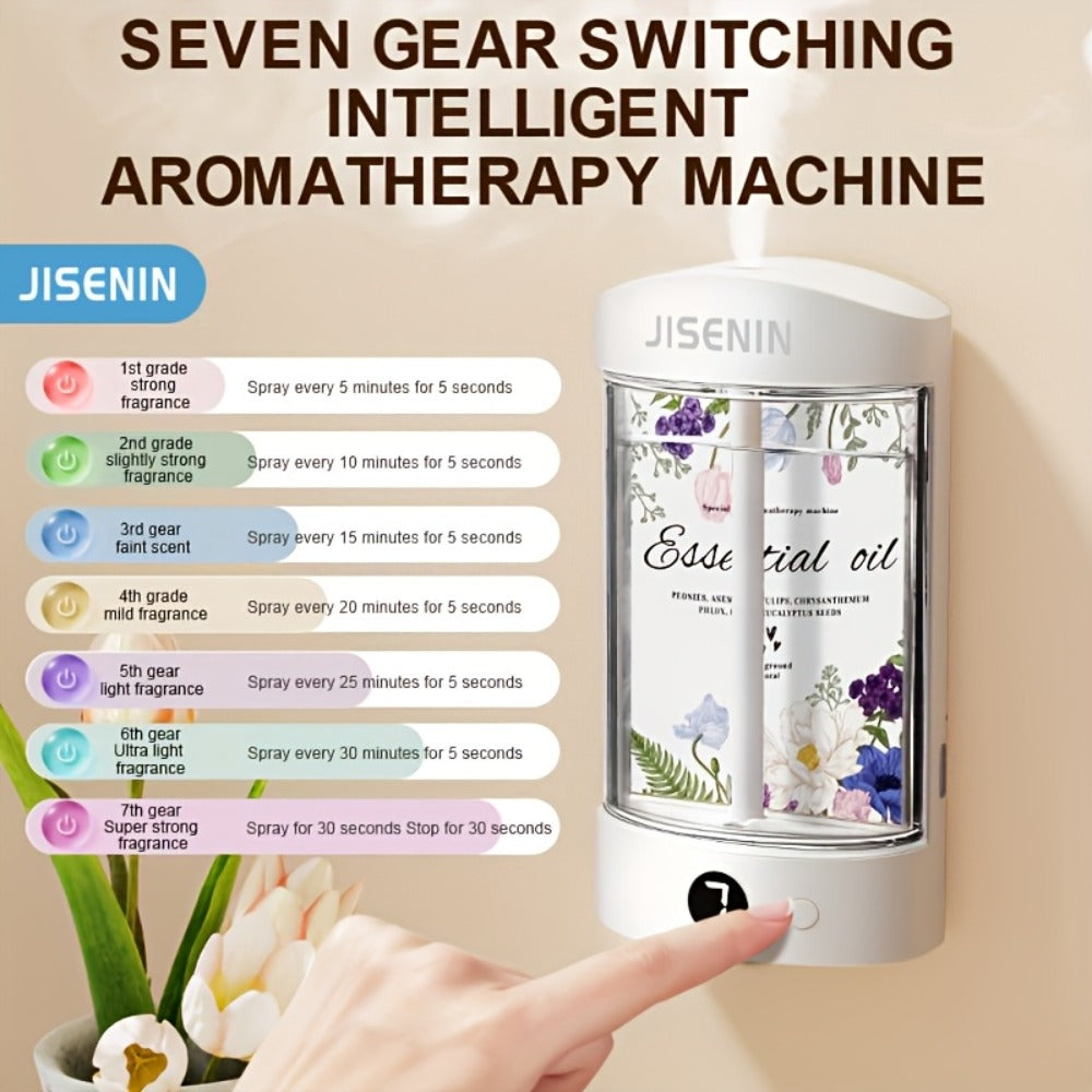 Mini Aroma Diffuser & Humidifier 2-in-1 Portable USB Rechargeable – 7-Level Timer, Silent Operation, LED Display, Auto Shut-Off, Essential Oil Bundles for Home Car Office Travel