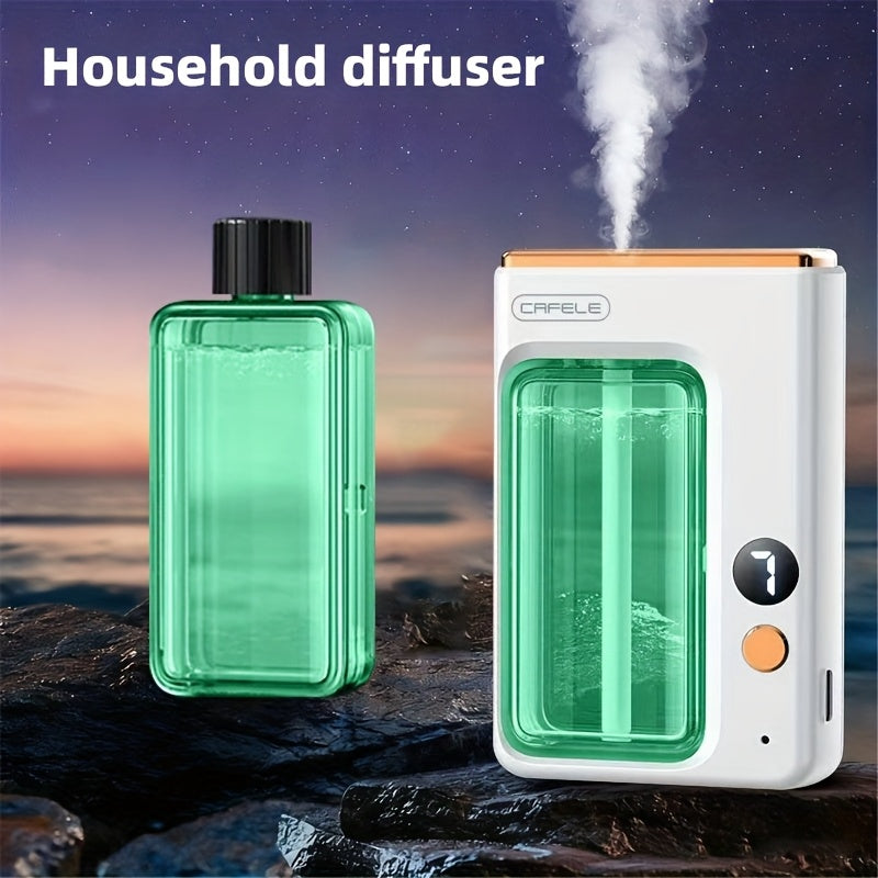 Essential Oil Diffuser for Home Bedroom – Large Capacity Ultrasonic Aroma Humidifier, 7-Level Mist, USB, Auto Shut-Off | Encounter Gardenia Hilton Shangri-La Ocean Scents | 1 or 3 Bottle Bundle
