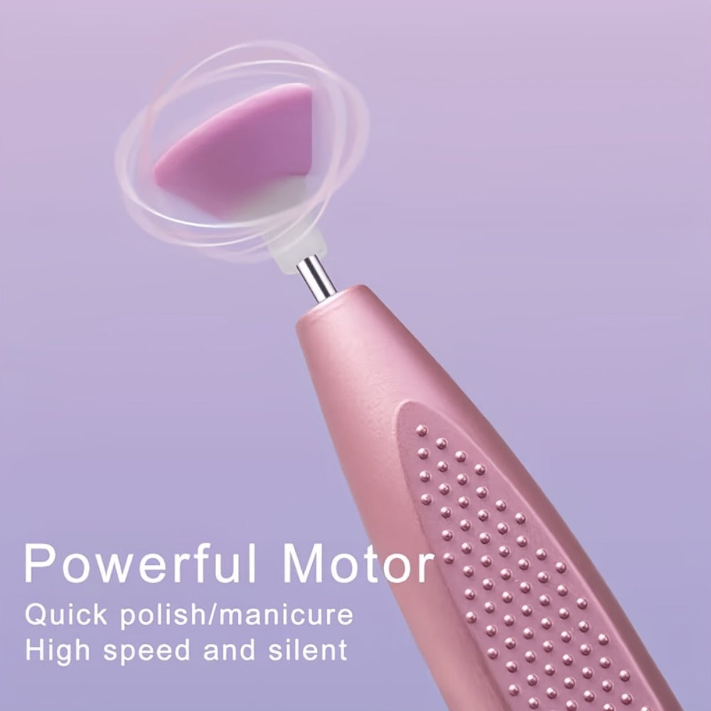 Nail Drill Kit 20000 RPM Variable Speed 11 Interchangeable Bits Electric Nail Grinder Portable Lightweight for Acrylic Gel Nails Pedicure Polishing Removal Salon Home Use Red Rose Gold