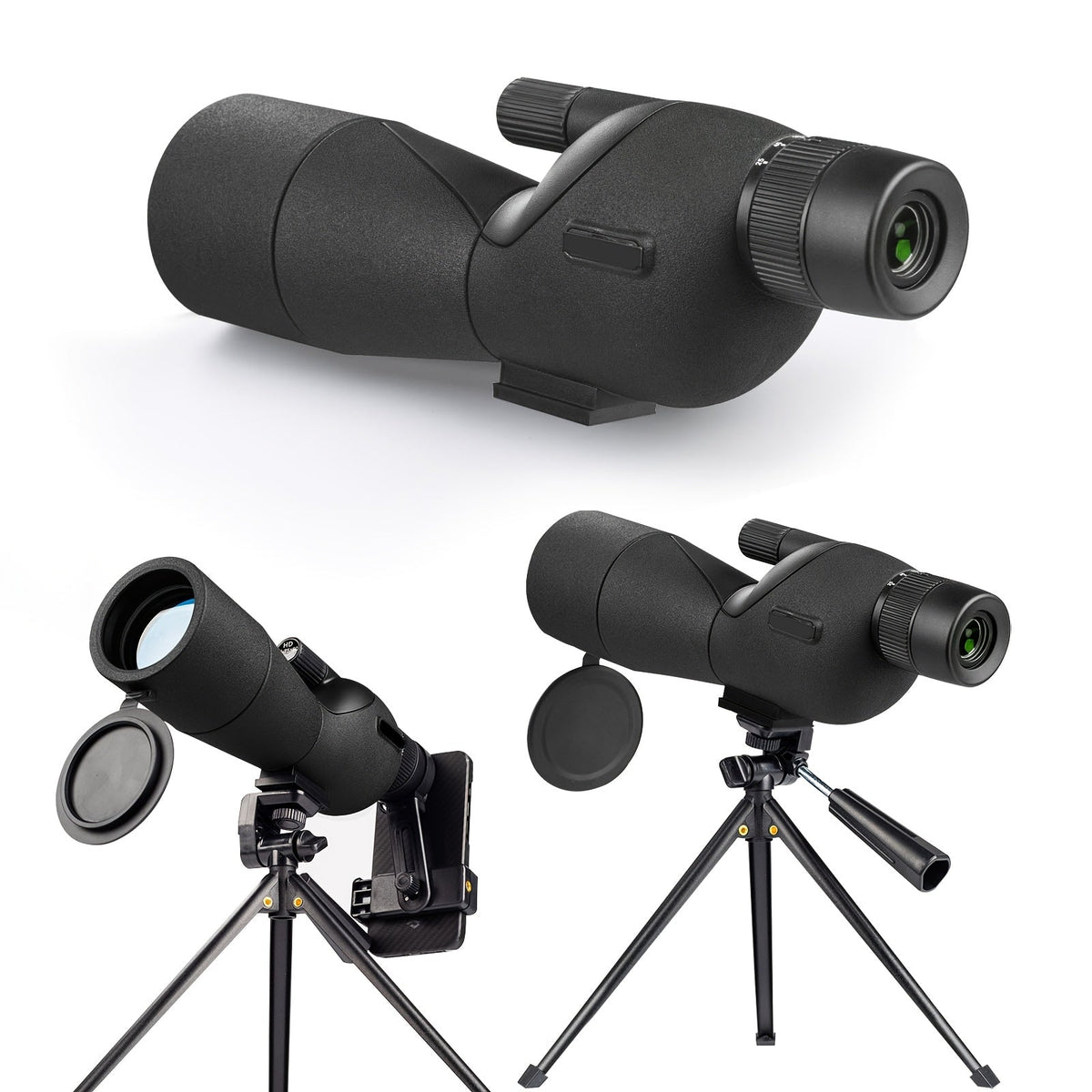 25-75x60 Spotting Scope with Tripod, Carrying Bag & Smartphone Adapter | High-Power Variable Zoom Scope for Target Shooting, Hunting, Bird Watching & Outdoor Sports – Best Gift for Dad