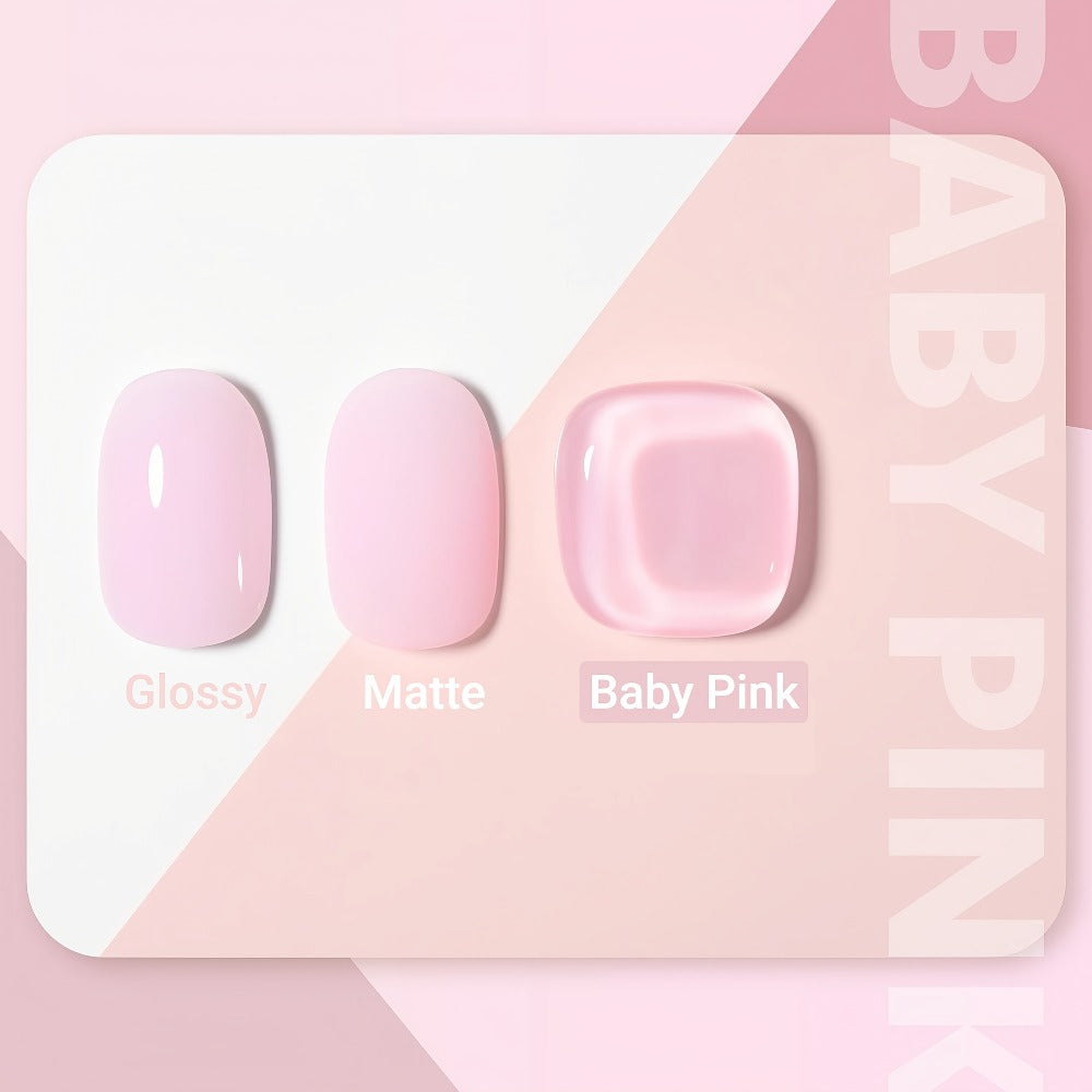 Pink Gel Nail Polish Baby Pink Soak-Off UV LED — MISS MISIDY 16ml Long-Lasting Chip-Resistant Gel Polish for Home & Salon Nail Art, Smooth Self-Leveling Formula, Easy Soak-Off Removal, Everyday & Special Occasions