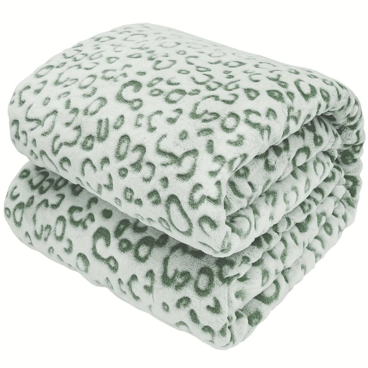 Leopard Print Throw Blanket – Soft Fluffy Jacquard Fleece Flannel for Couch, Bed, Sofa & Camping, 3 Sizes, 5 Colors