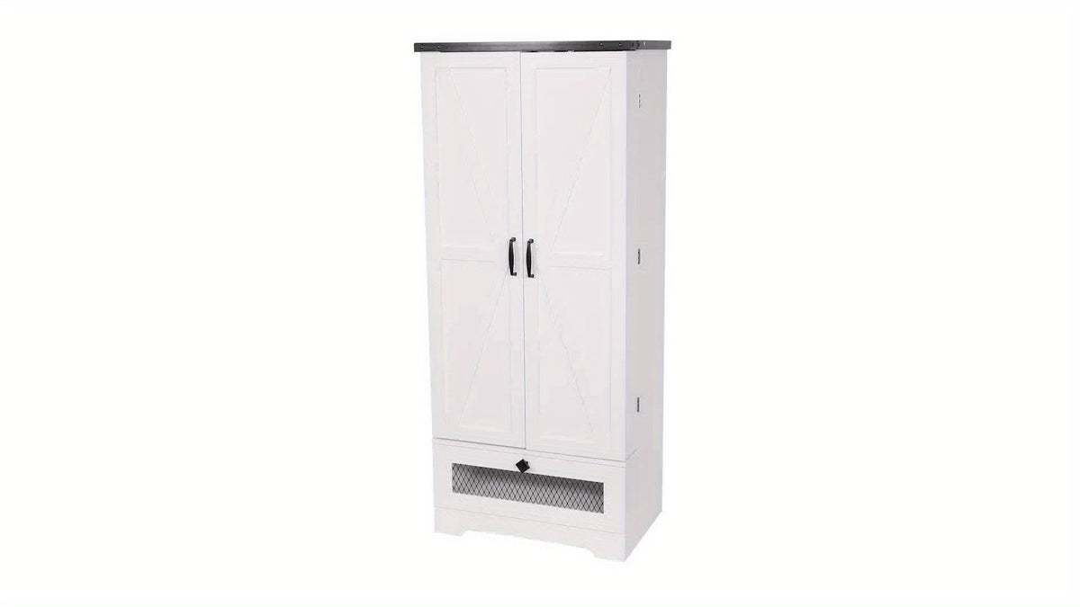 47-Inch Freestanding Kitchen Pantry Cabinet with Storage Drawers and Adjustable Shelves detail image - detail view 13