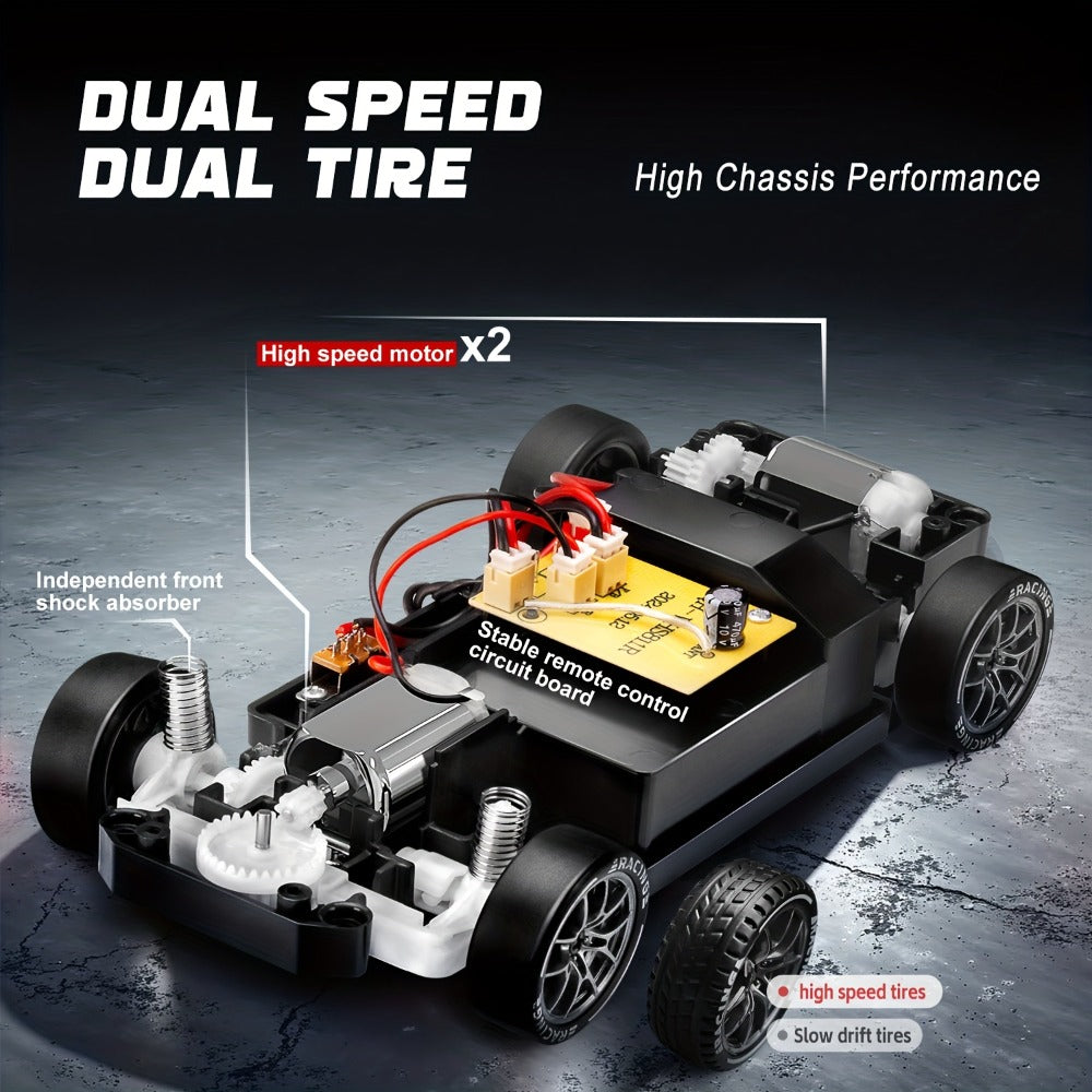 Drift RC Car 1:24 Scale S814, 360° Spin Remote Control Stunt Car in 5 Colors
