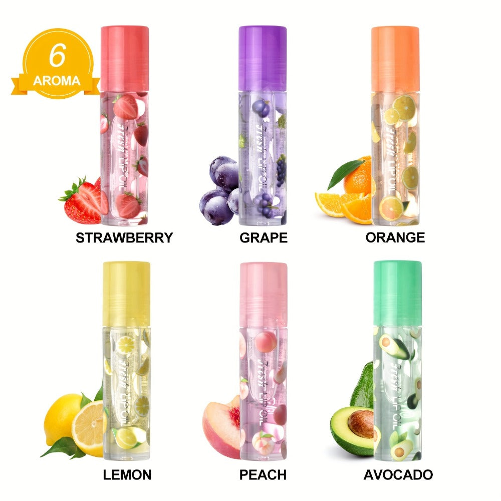 Roller Ball Lip Balm Set 24 Pieces 6 Flavors Transparent Colorless — Moisturizing Long-Lasting Hydration for Dry Chapped Lips | Lightweight Non-Greasy Daily Lip Care Gift Set for Women & Men