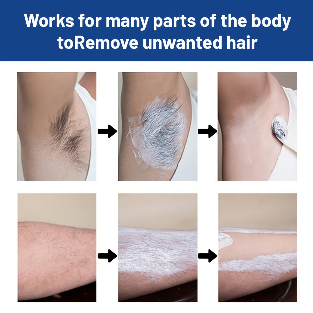 Depilatory Cream for Men 5-Minute Painless with Squalane 50g — Fast-Acting Body Hair Removal for Chest Back Arms Legs Underarms Sensitive Areas, 1 2 4 5 Pack Options