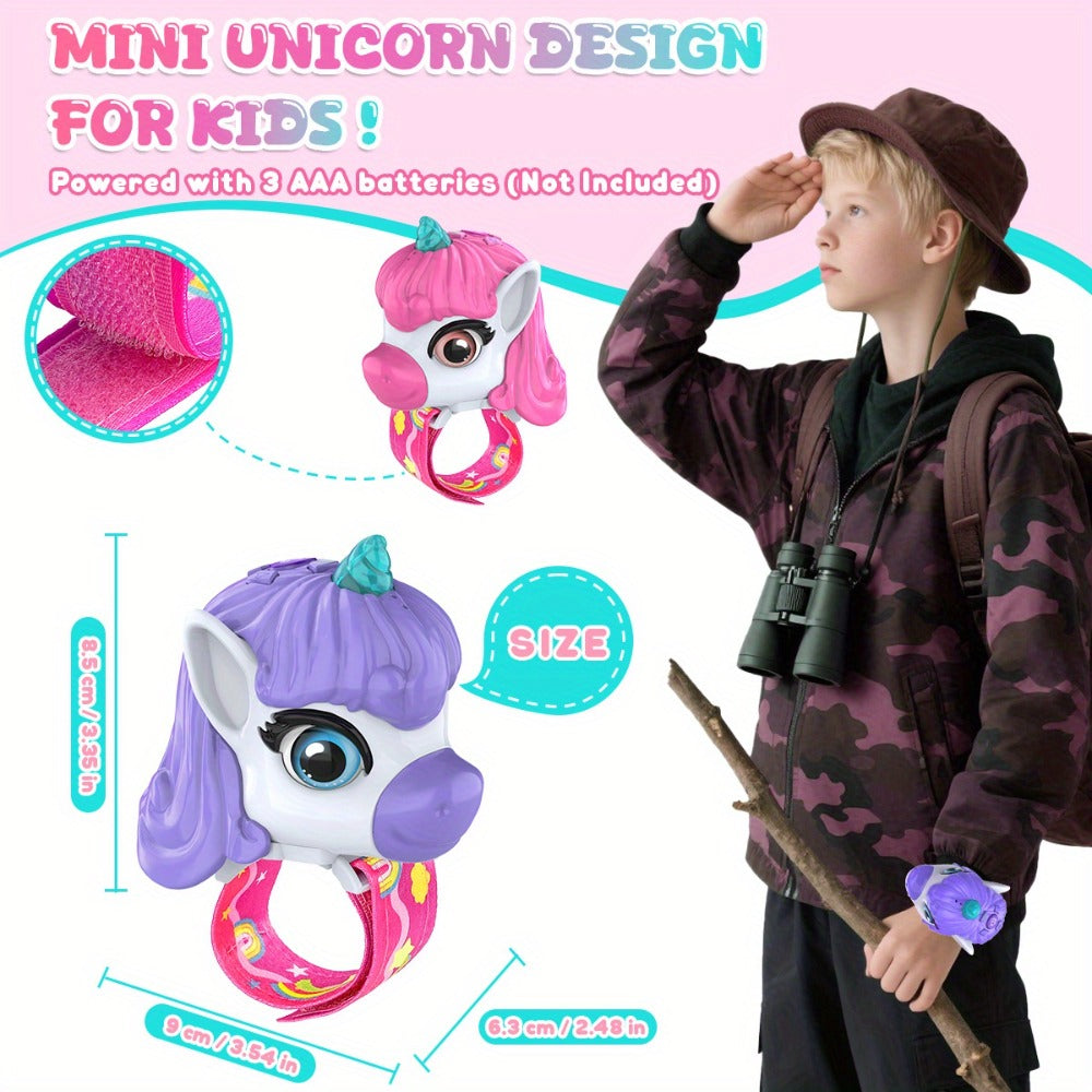 Unicorn Walkie Talkies for Kids 2 Pack, Glow in the Dark, Long Range 2-Way Radio Toy for Boys & Girls Ages 3-12, Outdoor Adventure Camping Hiking, Birthday Christmas Halloween Back to School Gift, Pink & Purple