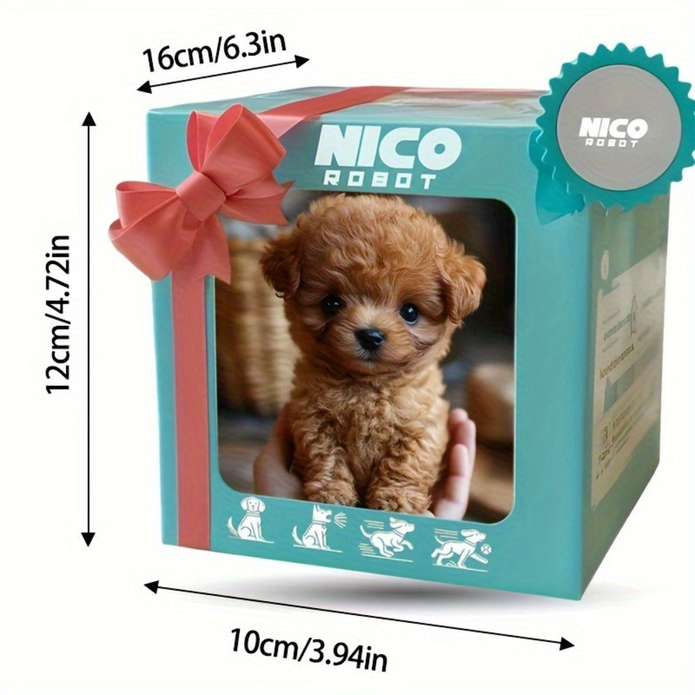 Realistic Plush Robot Puppy Dog Toy Brown — Walks Barks Wags Tail AI Interactive Electronic Pet No Batteries Needed, Lifelike Soft Dog Gift for Kids Boys Girls Birthday Christmas